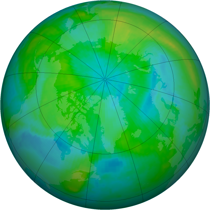 Arctic ozone map for 10 September 1998